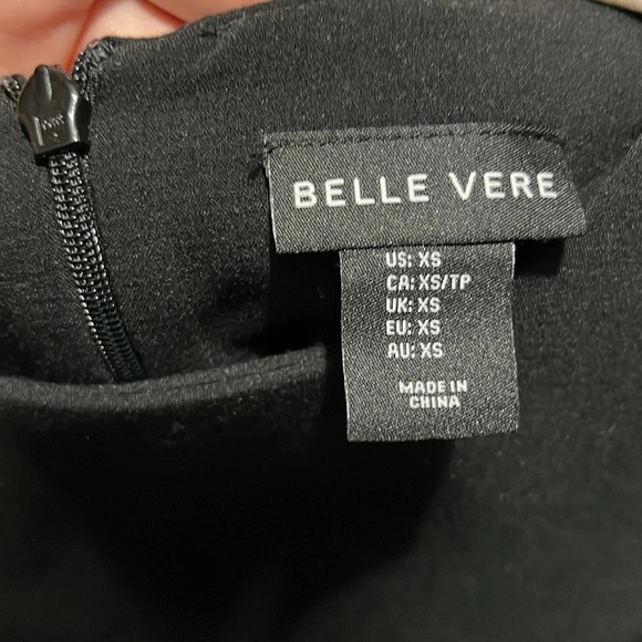 BELLE Vere XS Black Blouse With Rose Embroidery - Picture 4 of 6